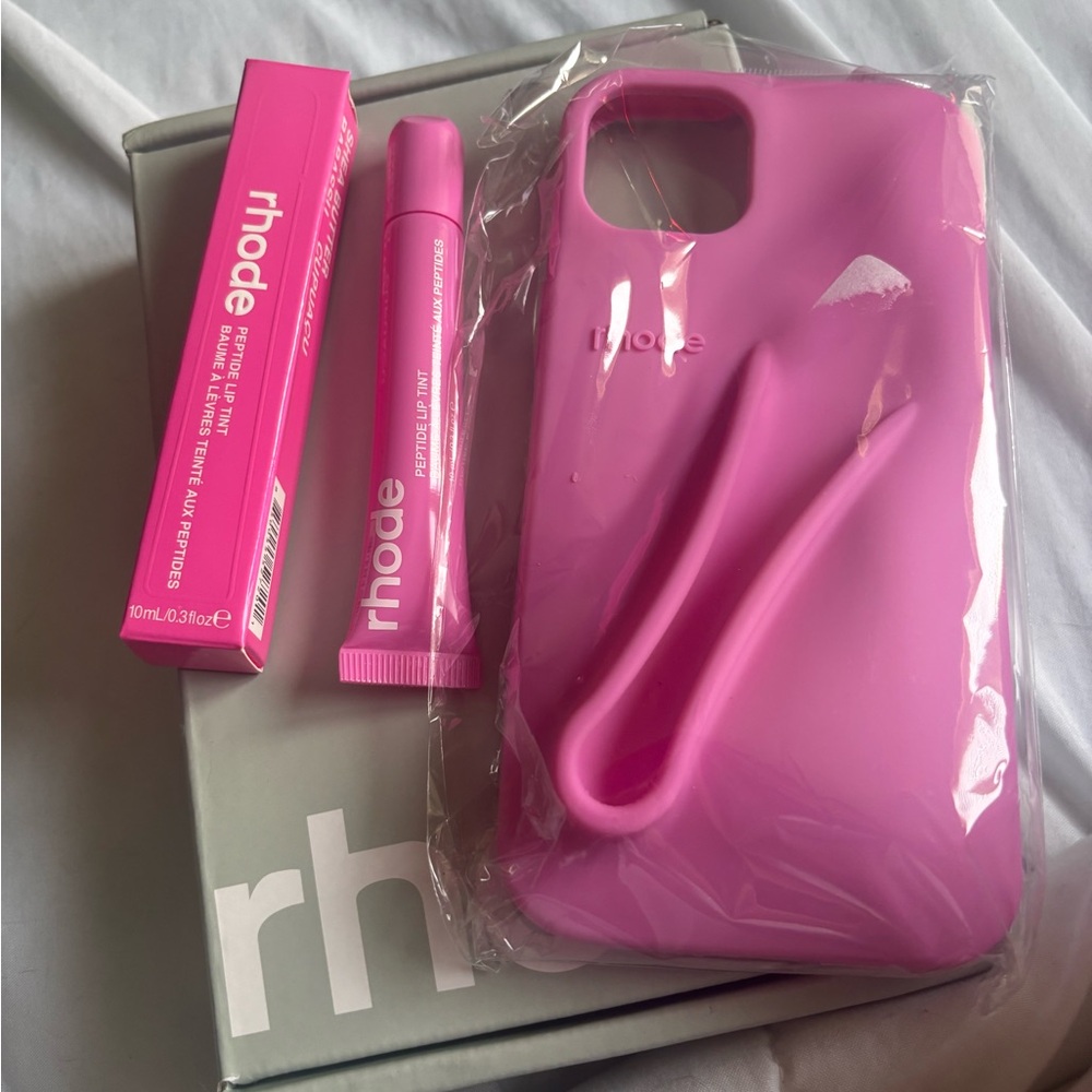 NWOT EXTRA Rhode Phone case and Lipgloss IPhone 15 Plus